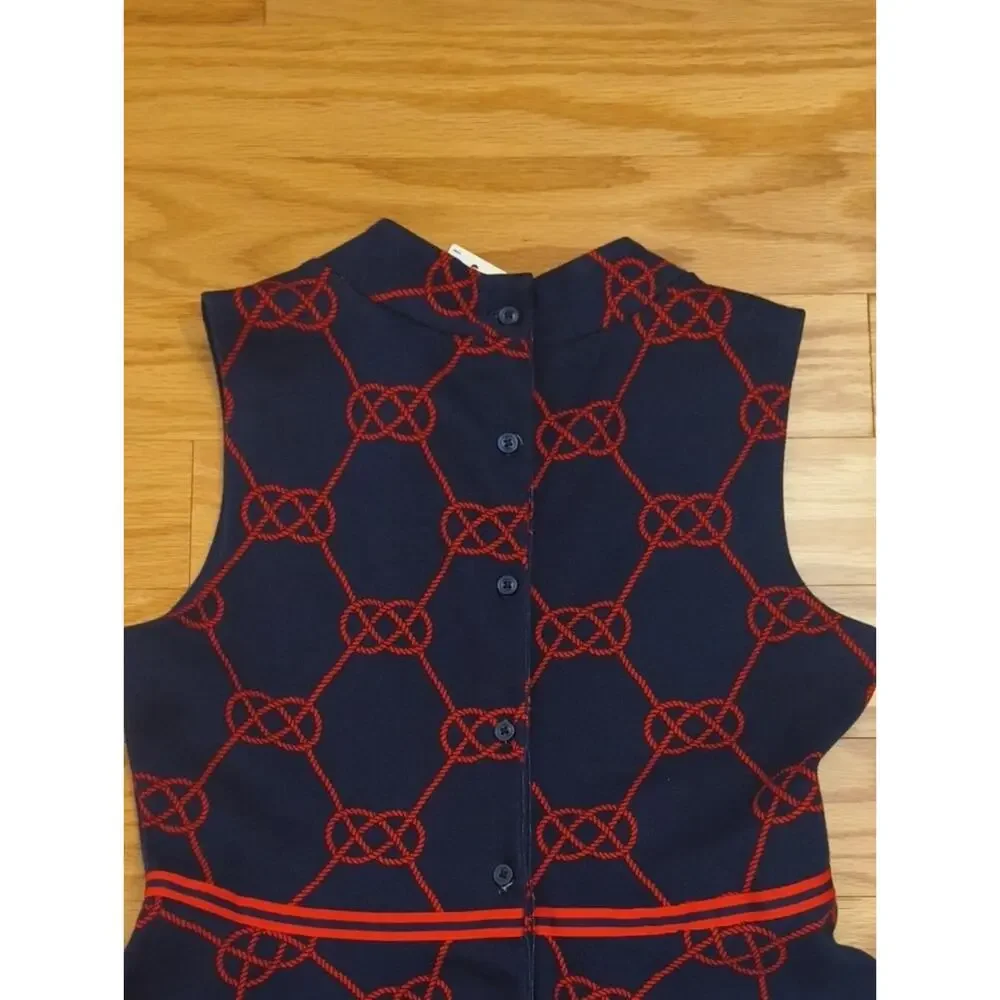 Janie & Jack Sleeveless Nautical Navy Dress Size 12 NWT